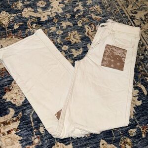 (NWOT) Abercrombie kids Abercrombie & fitch white high rise wide leg jean 11/12L